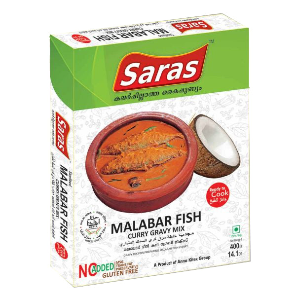 Malabar Fish Curry Gravy Mix, 400g- Saras