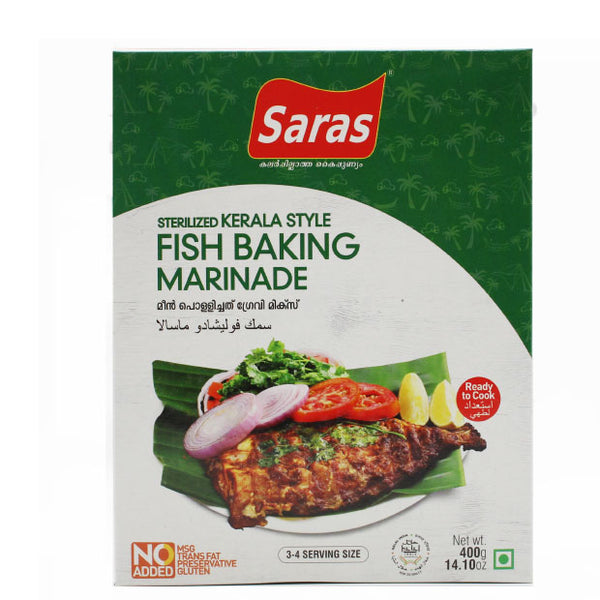 Buy 2 for £5.78, Fish Baking Marinade, Kerala style/ Meen Polichathu Gravy Mix- 400g, Saras