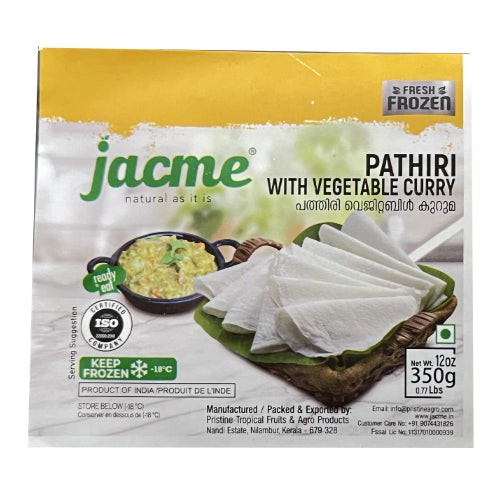 Pathiri with vegetable kuruma, 350g - Jacme