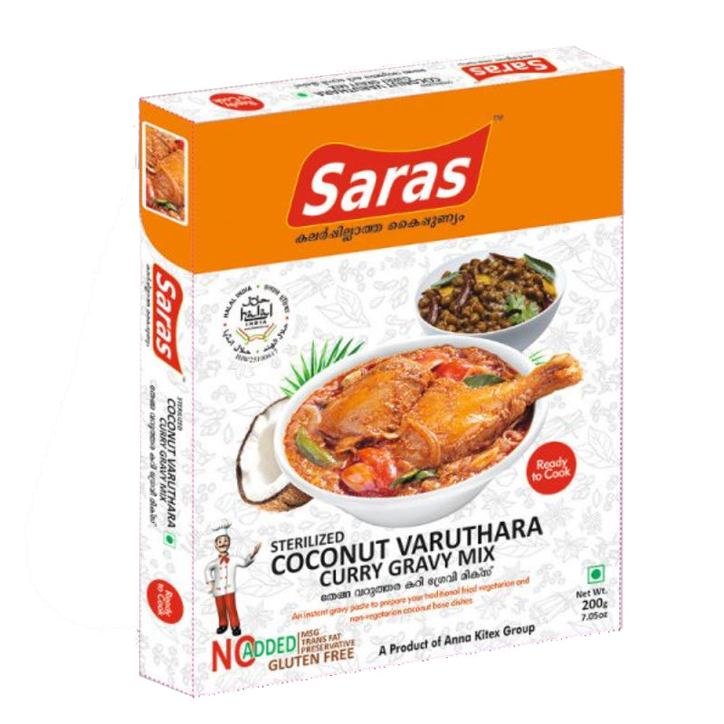 Buy 2 for £5.78, Coconut Varutharacha Gravy Mix, 200g - Saras