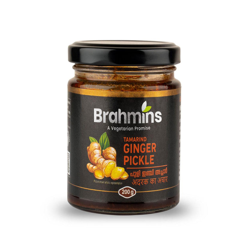 Ginger Pickle/ Puliyinchi Pickle, 300g - Brahmins