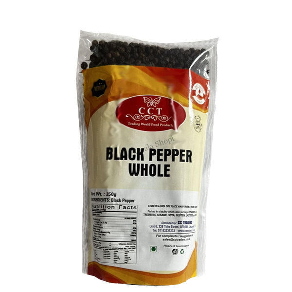 Black Pepper Whole / Kurumulaku, 250g -CCT